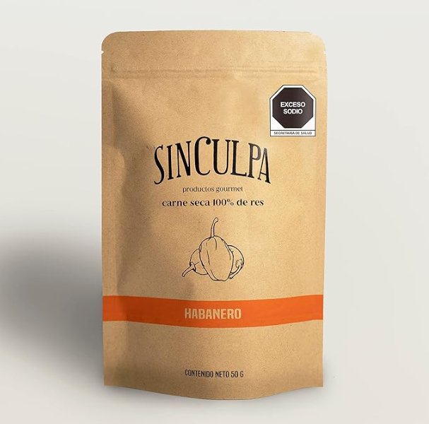 Bolsa de carne seca Sin Culpa sabor habanero
