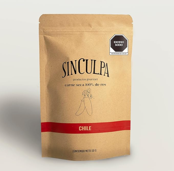 Bolsa de carne seca Sin Culpa sabor mezcla de chiles